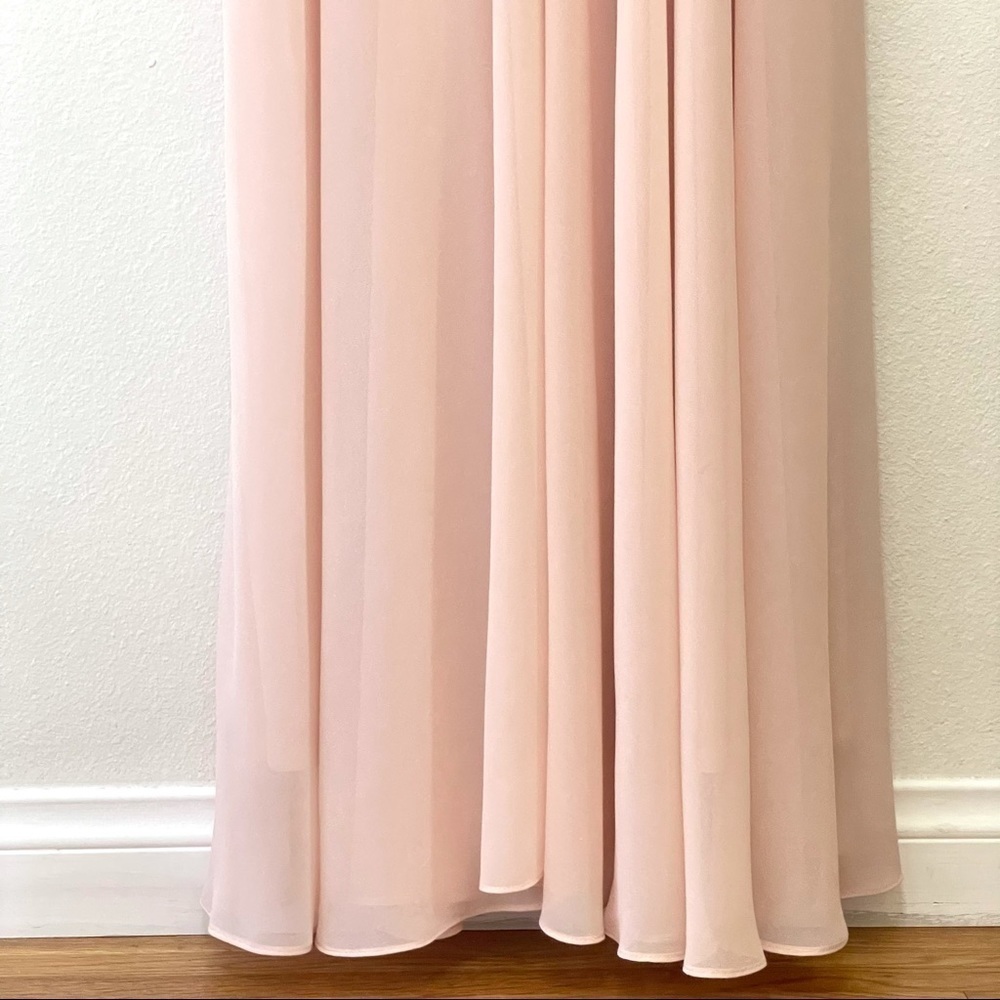 NWT Lulus Dance the Night Away Lovely Blush Pink Backless Maxi Dress Gown Large - Picture 9 of 16